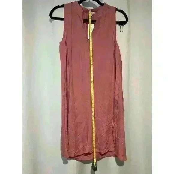 Splendid Maren Sleeveless Shift Dress Small Pink V-Neck Short Relaxed Fit - Picture 4 of 13